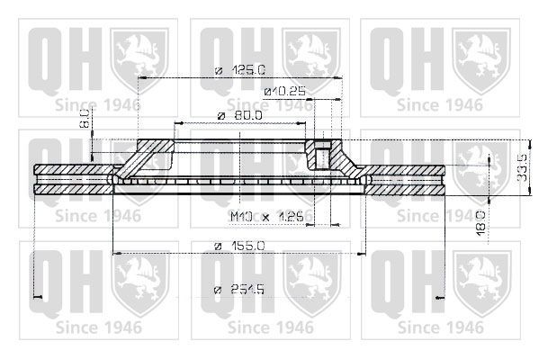 QUINTON HAZELL Brake disc Article number: BDC3739 cheaply