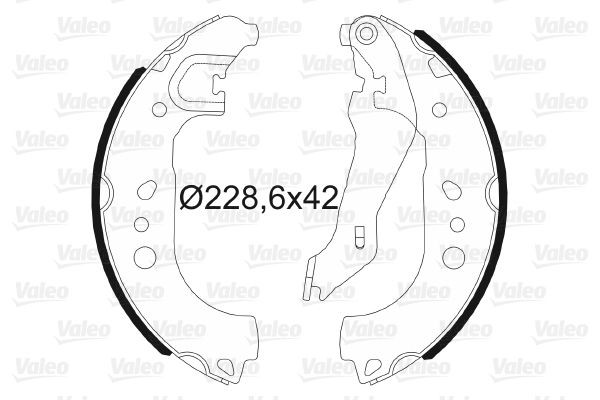 VALEO Brake Shoe Set Article number: 564192 cheaply