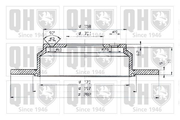 QUINTON HAZELL Bremseskive Varenummer: BDC4840 billige