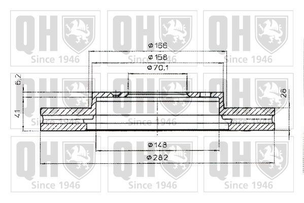 QUINTON HAZELL Brake disc Article number: BDC4844 cheaply