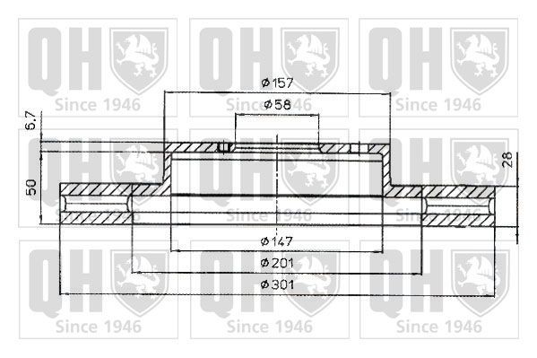 QUINTON HAZELL Brake disc Article number: BDC4857 cheaply