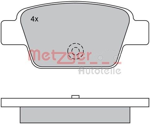 METZGER Brake pad set Article number: 1170131 cheaply