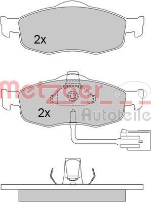 METZGER Brake pad set Article number: 1170267 cheaply