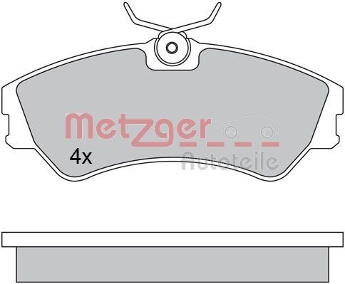 METZGER Brake pad set Article number: 1170397 cheaply