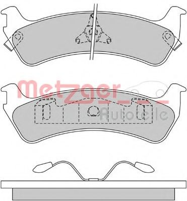 METZGER Brake pad set Article number: 1170434 cheaply