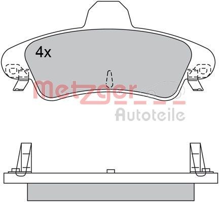 METZGER Brake pad set Article number: 1170531 cheaply
