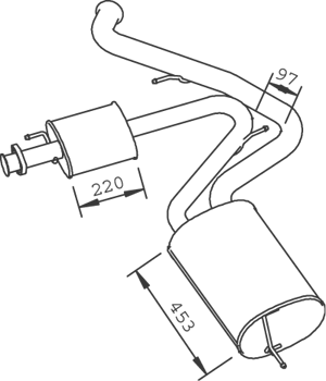 DINEX 33353 Middle- / End Silencer DUCATO 2.8 JTD 4x4 128 PS Diesel