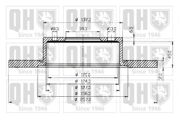 QUINTON HAZELL Brake disc Article number: BDC3440 cheaply
