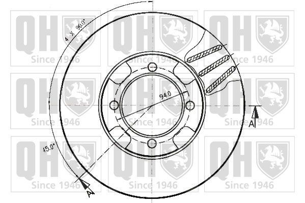 QUINTON HAZELL Brake disc Article number: BDC3595 cheaply