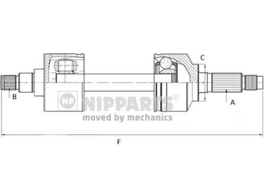 NIPPARTS Drive shaft Article number: N2802010 cheaply