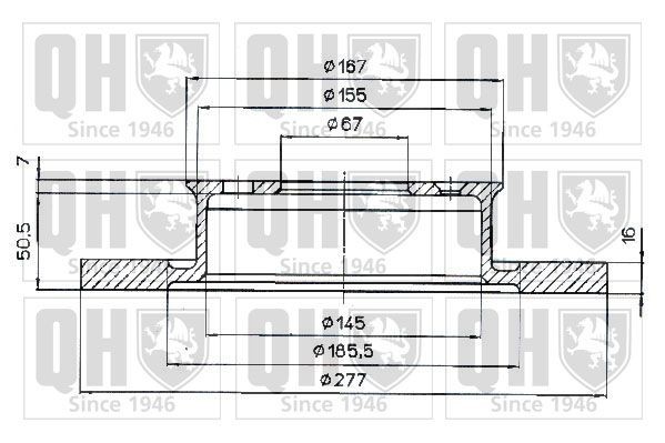 QUINTON HAZELL Brake disc Article number: BDC4267 cheaply