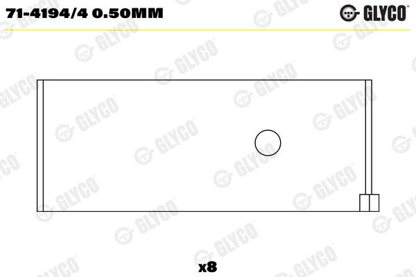 GLYCO Big End Bearings Article number: 71-4194/4 0.50mm cheaply