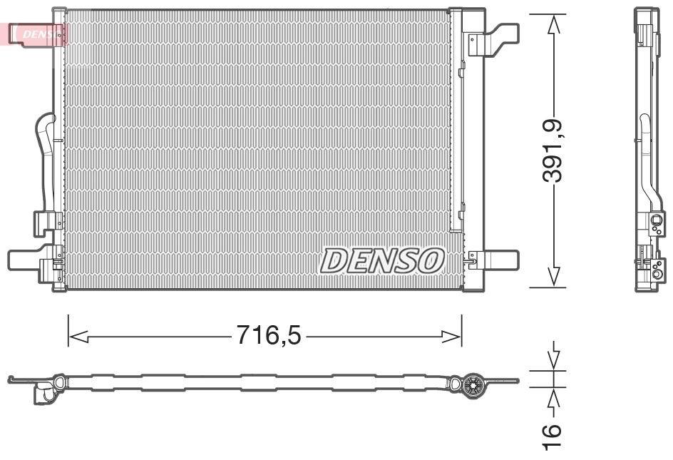 DENSO Air conditioning condenser Article number: DCN32024 cheaply