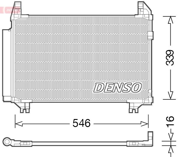 DENSO Air conditioning condenser Article number: DCN50039 cheaply