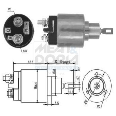 MEAT & DORIA Starter solenoid Article number: 46002 cheaply
