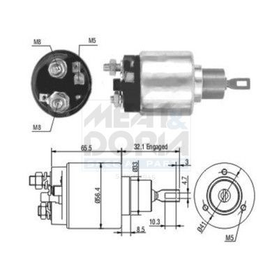 MEAT & DORIA Starter solenoid Article number: 46003 cheaply