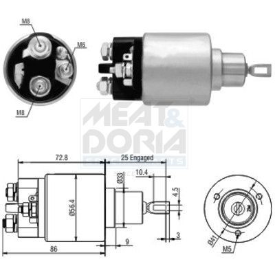 MEAT & DORIA Starter solenoid Article number: 46010 cheaply