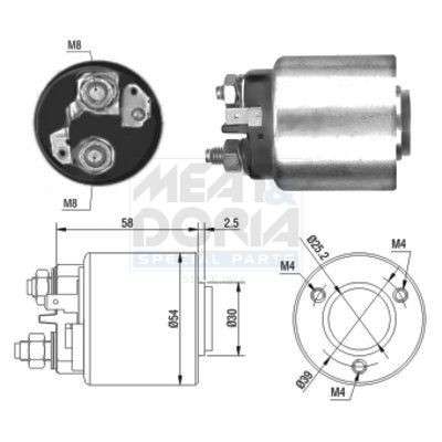 MEAT & DORIA Starter solenoid Article number: 46011 cheaply
