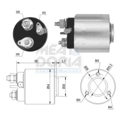 MEAT & DORIA Starter solenoid Article number: 46013 cheaply