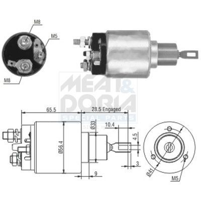 MEAT & DORIA Starter solenoid Article number: 46019 cheaply