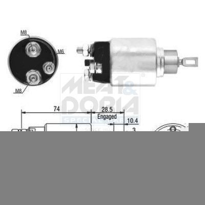 MEAT & DORIA Starter solenoid Article number: 46034 cheaply