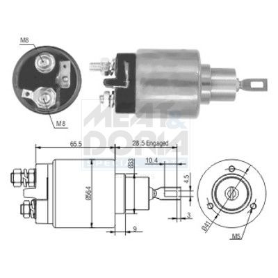 MEAT & DORIA Starter solenoid Article number: 46060 cheaply