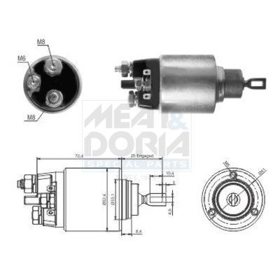MEAT & DORIA Starter solenoid Article number: 46061 cheaply
