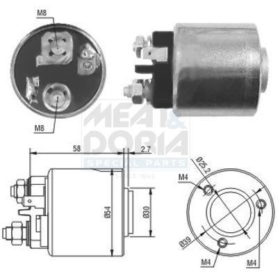 MEAT & DORIA Starter solenoid Article number: 46083 cheaply