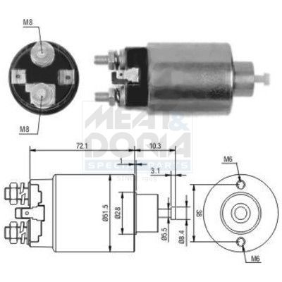 MEAT & DORIA Starter solenoid Article number: 46094 cheaply