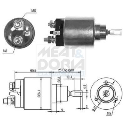MEAT & DORIA Starter solenoid Article number: 46115 cheaply