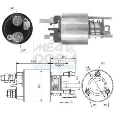 MEAT & DORIA Starter solenoid Article number: 46121 cheaply
