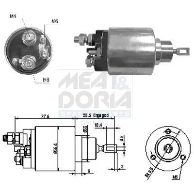 MEAT & DORIA Starter solenoid Article number: 46130 cheaply