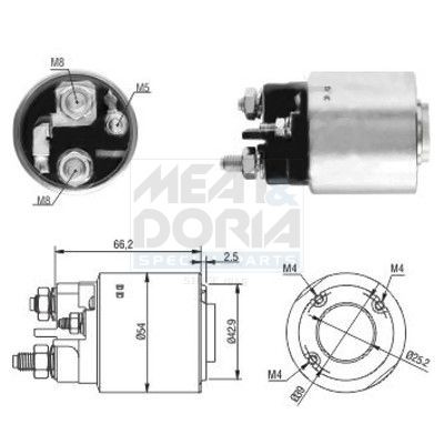 MEAT & DORIA Starter solenoid Article number: 46131 cheaply