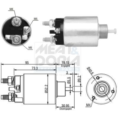 MEAT & DORIA Starter solenoid Article number: 46133 cheaply