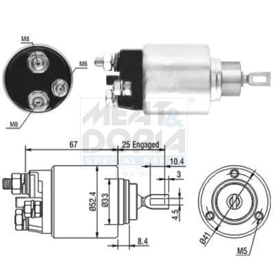MEAT & DORIA Starter solenoid Article number: 46151 cheaply