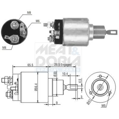 MEAT & DORIA Starter solenoid Article number: 46164 cheaply
