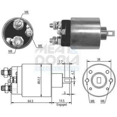 MEAT & DORIA Starter solenoid Article number: 46166 cheaply
