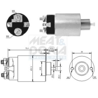 MEAT & DORIA Starter solenoid Article number: 46167 cheaply