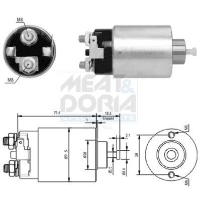 MEAT & DORIA Starter solenoid Article number: 46178 cheaply