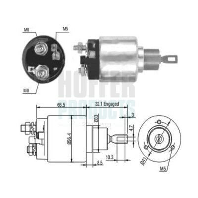 HOFFER Starter solenoid Article number: 6646003 cheaply