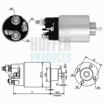 HOFFER Starter solenoid Article number: 6646058 cheaply