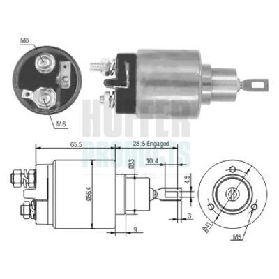HOFFER Starter solenoid Article number: 6646060 cheaply