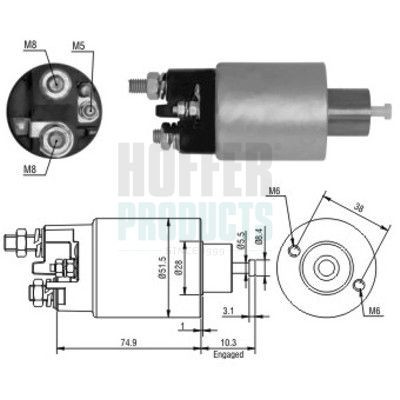 HOFFER Starter solenoid Article number: 6646099 cheaply