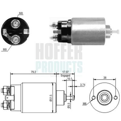 HOFFER Starter solenoid Article number: 6646177 cheaply