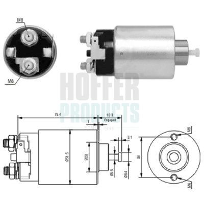 HOFFER Starter solenoid Article number: 6646178 cheaply