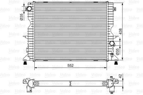 VALEO Engine radiator Article number: 701545 cheaply
