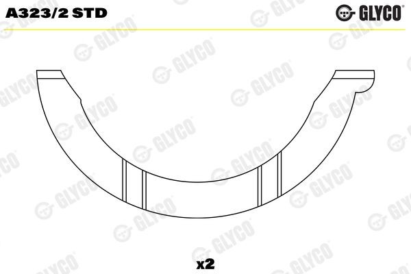 GLYCO Thrust Washer, crankshaft Article number: A323/2 STD cheaply