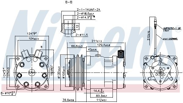 NISSENS Air conditioning compressor Article number: 89849 cheaply