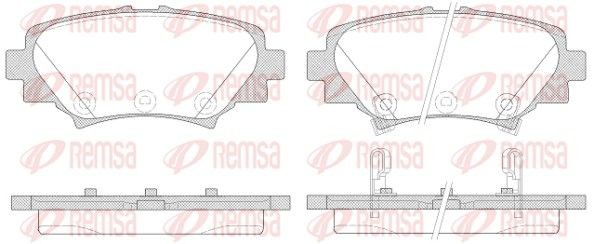 REMSA Brake pad set Article number: 1570.02 cheaply