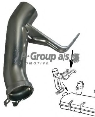 JP GROUP Connecting Pipe, heater duct Article number: 8125000180 cheaply